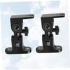 Angoily 2pcs Speaker Wall Mount Bracket Zinc Alloy Holder Rotation Tilt for Surround Easy Assembly Black view 4