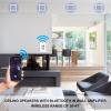 Herdio 5.25 Inches 2-Way Bluetooth Ceiling Speakers with 4 Channel Wall Amplifier, 320W Square in Wall Speaker System for Home Theater Office Kitchen, 2 Pairs view 2