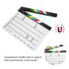Pilipane Movie Film Clap Board, Photography Studio Video TV Acrylic Board, 11 81x9 84inch Movie Clapboard Cut Action Scene Board (Color Strip White Board) view 2