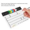 Pilipane Movie Film Clap Board, Photography Studio Video TV Acrylic Board, 11 81x9 84inch Movie Clapboard Cut Action Scene Board (Color Strip White Board) view 3