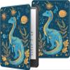 Case for 6 Inch Kindle 2024 and 2022 Releases (11th Generation), PU Leather Slim Folio Stand Smart Cover with Auto Wake/Sleep, Durable Protection, Dinosaurs Stars view 1