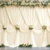 50ft x 10ft Wrinkle Free Champagne Wedding Backdrop Curtains for Party Bridal Shower Reception Decorations Champagne Fabric Curtain Backdrops Drapes for Photography Baby Shower Birthday Background view 1