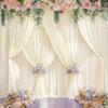 50ft x 10ft Wrinkle Free Champagne Wedding Backdrop Curtains for Party Bridal Shower Reception Decorations Champagne Fabric Curtain Backdrops Drapes for Photography Baby Shower Birthday Background view 2