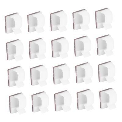 Homoyoyo 100pcs Self-Adhesive Cable Clips Mini Wire Holders for Organizing Cords Easy Installation Smooth Surfaces for Color