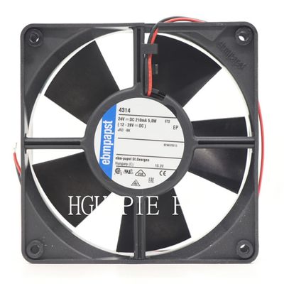 HGUOPIE for Ebm papst 4314 Axial Fan DC 24V 5W 210mA 120X120X32MM 2-Wire Cabinet Cooling Fan