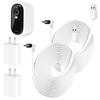 2Pack 25FT Power Cable Compatible with Arlo Essential 2K Outdoor Security Camera (2nd Generation), Flat Charging Cable, Weatherproof Outdoor Power Cord Charging Your Camera Continuously view 1