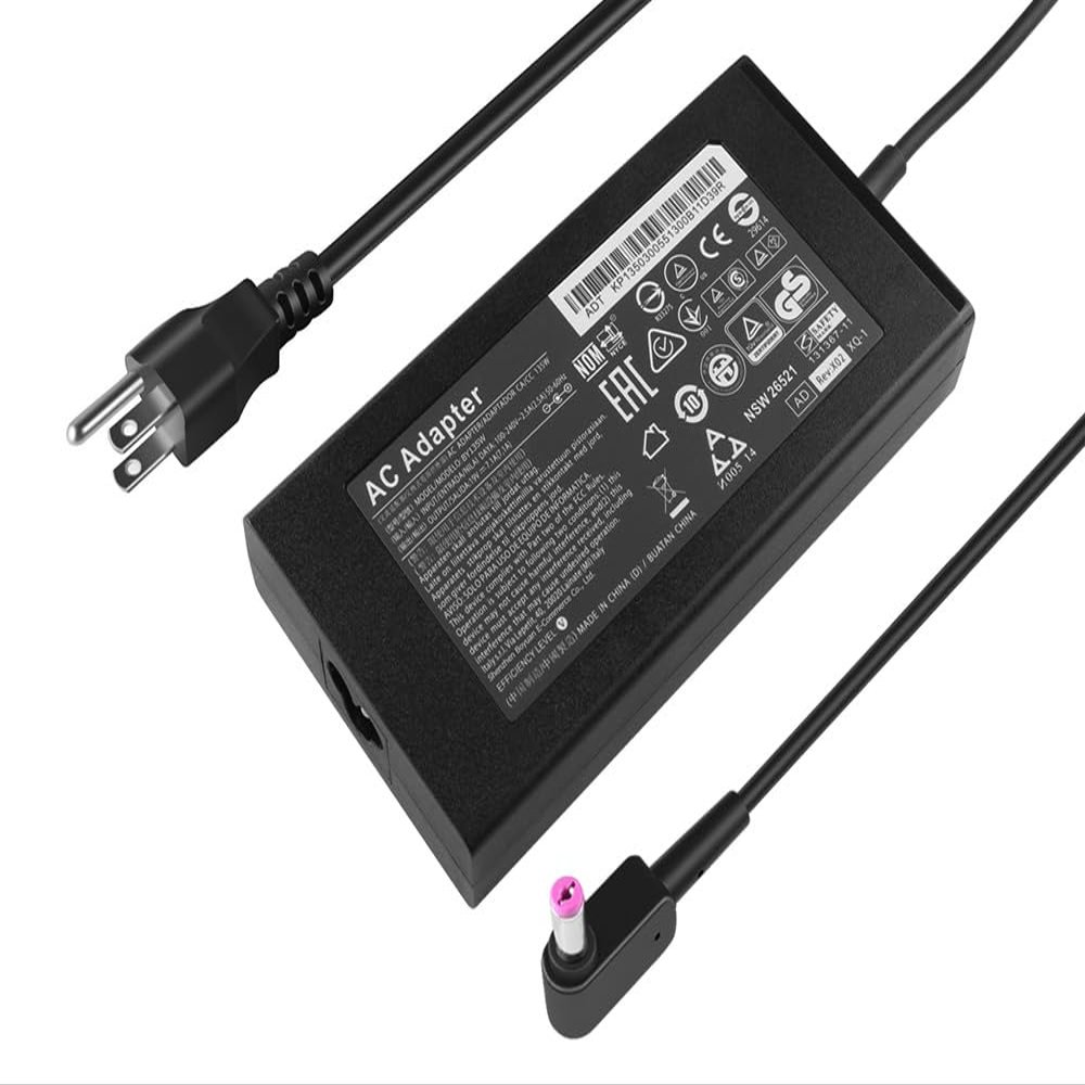 19V 7.1A 135W Charger Adapter for Acer ConceptD 3 CN314-72 CN314-72G CN314-72P Nitro V 15 ANV15-51 Nitro V 15 Gaming ANV15-51 NH.QN8AA.006 NH.QN8AA.007 ANV15-51-57C8 ANV15-51-59MT