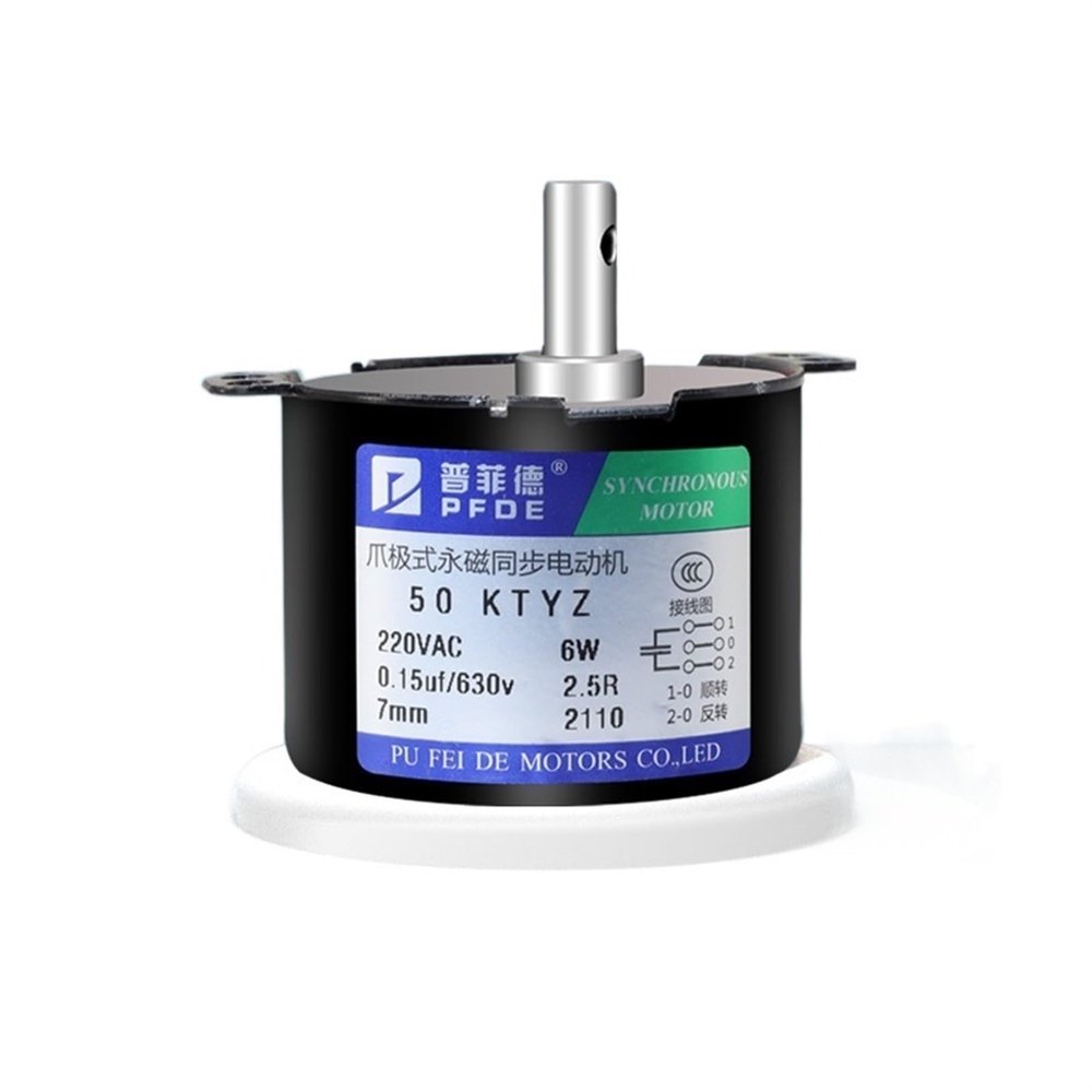 50KTYZ AC Motor Permanent Magnet Motor AC 220V Speed Reducer Motors Controllable Positive and Negative Inversion 6W (Size : 110V 80rpm)