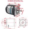 15W AC 220V Motor Single Phase High Speed 1400rpm 2800rpm Electric Motor Speed Controller Reversed For High-End Devices (Size : 220V 1400rpm) view 2
