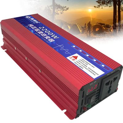 12V 24V 48V 60V 72V to 110V 230V Voltage Converter Pure Sine Wave Inverter 600W 1600W 2200W 3000W with LCD Display & AC Sockets for Household Travel Camping Rv Emergency,2200W-60Vto110V (2200W 12
