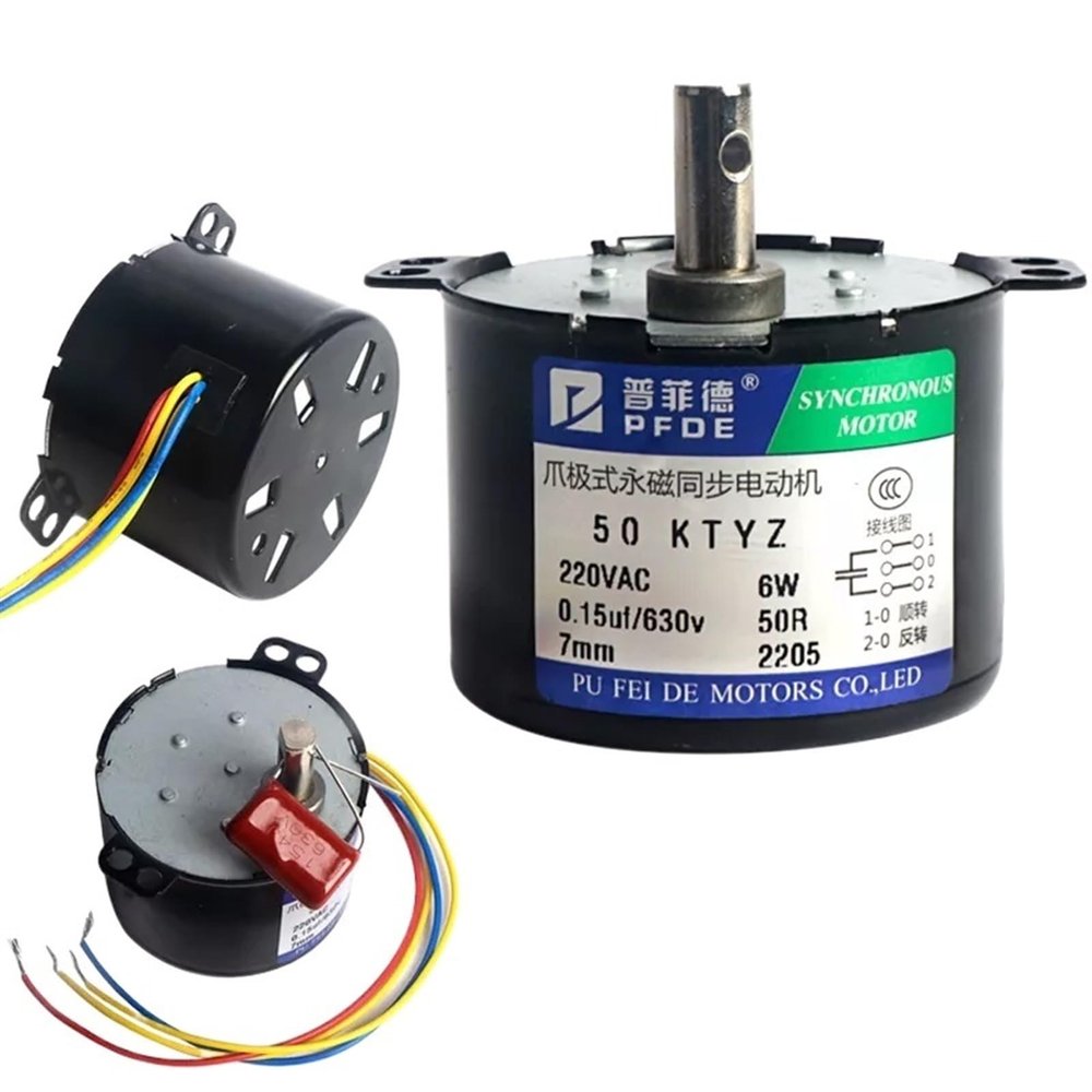220V AC 50KTYZ Gear Motor Permanent Magnet Motor Speed Reducer Motors Controllable Positive/Negative Inversion 6W (Size : 2.5rpm)