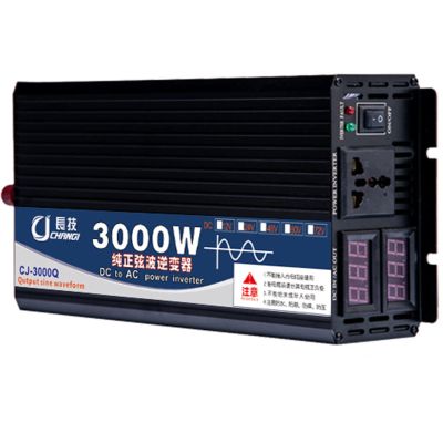 3000W 4000W 5000W Pure Sine Wave Power Inverter DC 12v 24v 48v 60v to AC 110V 220V Charger Converter Pure Sine Wave Power Inverter with Universal Socket and USB Ports,3000W-60Vto110V (24Vto110V 3