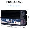 3000W 4000W 5000W Pure Sine Wave Power Inverter DC 12v 24v 48v 60v to AC 110V 220V Charger Converter Pure Sine Wave Power Inverter with Universal Socket and USB Ports,3000W-60Vto110V (24Vto110V 3 view 3