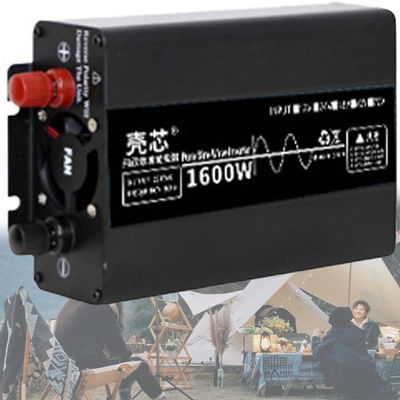 Pure sine Wave Power Inverter 1600W 3000W 3500W 4500W 7000W 10000W DC 12V 24V 48V to AC 230V Transformer Inverter Voltage Converter with AC Outlet for RV Truck Car,1600W-48Vto220V (1600W 48Vto220