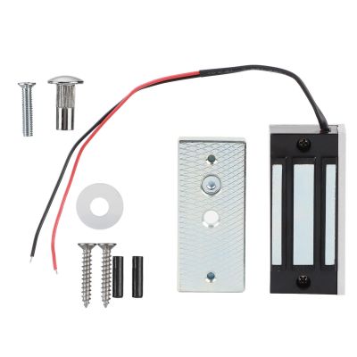 Pilipane Electric Magnetic Lock 60KG, DC24V Mini Electromagnetic Lock Electronic Magnetic Door, Fail Safe NC Mode Single Door for Access Control System