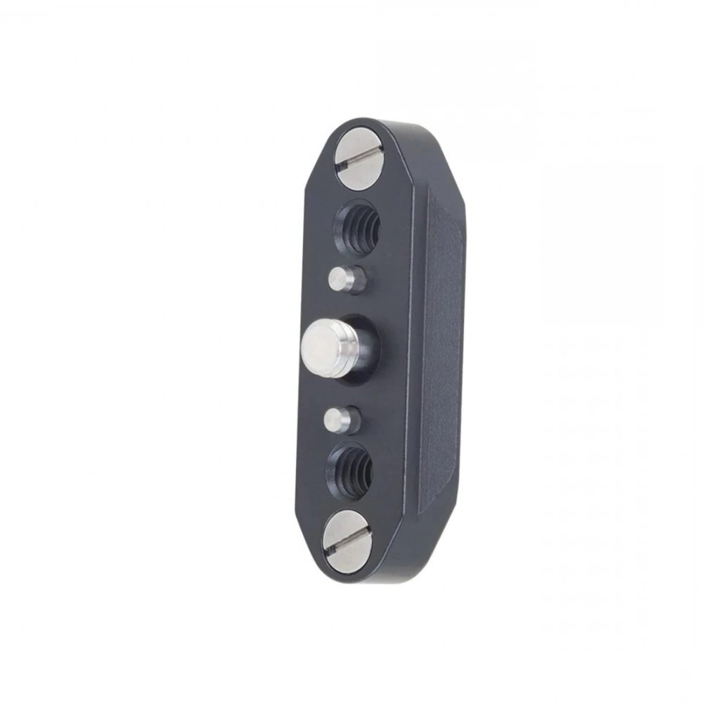 DirectNine Basics Nitze N49-D1/4 NATO Rail with 1/4 Screw with Locating Pin with Two Anti-Off Pins for Nitze Monitor Cages for Nitze Camera Cages, Compatible with PA28M-AK / PA28M-D1 PA29A/PA31C Handle, black