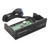 5.25 Internal Card Reader with USB 3.0 Front Panel, Supports M2, MS, XD, CF, TF, Dashboard for PC view 2