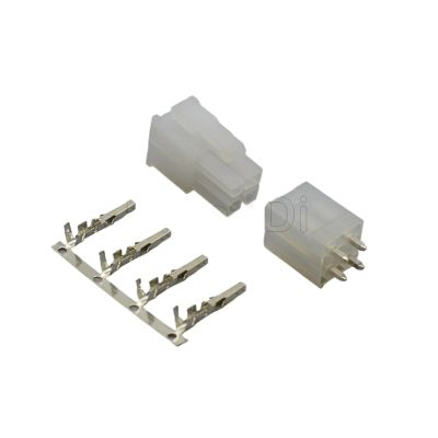10-50 Set 4.2mm Pitch Connector 4Pin Male Female Computer Graphics Card ATX 5557 5559 Transparent Black Plug Socket with Pins (Color : Male Female, Size : 20Sets)