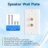 4 Pack Speaker Wall Plate with Low Voltage Mounting Bracket for Banana Plug 1.0 Speaker Home Theater view 2
