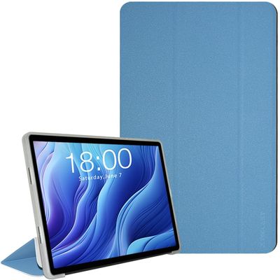AIJAKO Case for TECLAST T60 Tablet 12 inch Android 14 Tablets, Ultra Slim PU Leather Folding Protective Cover Case with Auto Wake/Sleep Trifold Stand Soft TPU Back Shell for TECLAST T60, Blue
