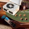 RetroBeat Time Vintage Portable Music Box  CD with Speakers, Bluetooth Transmitter, Rechargeable, USB/AUX, MultiMode Gift(White) view 2