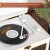 RetroBeat Time Vintage Portable Music Box  CD with Speakers, Bluetooth Transmitter, Rechargeable, USB/AUX, MultiMode Gift(White) view 3