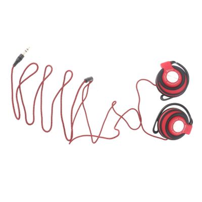 Angoily 2pcs Wired Earhook Earphones Stereo Sound Clip Design for Player and Computer Comfortable Fit Noise Isolation Red