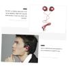 Angoily 2pcs Wired Earhook Earphones Stereo Sound Clip Design for Player and Computer Comfortable Fit Noise Isolation Red view 2