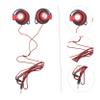 Angoily 2pcs Wired Earhook Earphones Stereo Sound Clip Design for Player and Computer Comfortable Fit Noise Isolation Red view 3