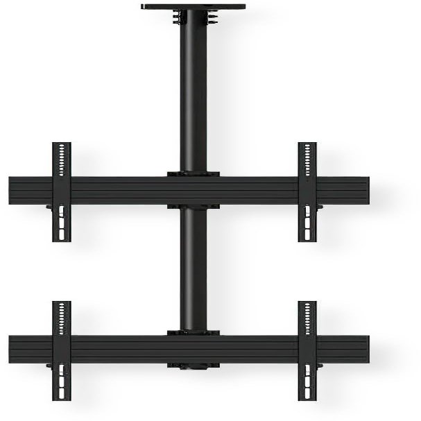 Mount-It! PRO MI-20113 Dual-Screen Single Pole Landscape Ceiling Mount (Top-to-Bottom) for Two Flat LED, LCD TV with VESA Capacity of 100x100mm to 400x400mm w/up to 66lbs/Screen