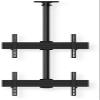 Mount-It! PRO MI-20113 Dual-Screen Single Pole Landscape Ceiling Mount (Top-to-Bottom) for Two Flat LED, LCD TV with VESA Capacity of 100x100mm to 400x400mm w/up to 66lbs/Screen view 1