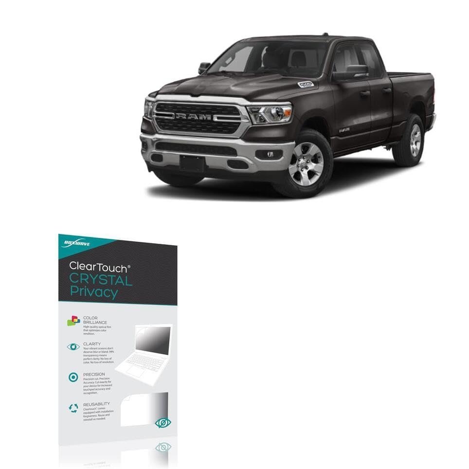 BoxWave Screen Protector Compatible with Ram 2023 1500 Display (12 in) - ClearTouch Crystal Privacy (2-Pack), Privacy Screen Protector Flexible Film Clear