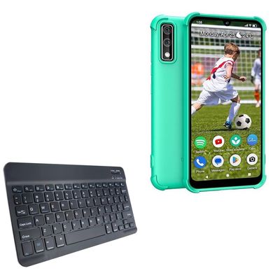 BoxWave Keyboard Compatible with Teracube TC-Thrive-BL (6.1 in) - SlimKeys Bluetooth Keyboard, Portable Thin with Chiclet-Style Keys - Jet Black