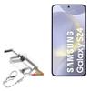 BoxWave Adapter Compatible with Samsung Galaxy S24 - Micro SD Card miniReader, USB Type-C OTG Reader USB3.0 Adapter Keychain - Metallic Silver view 1