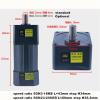 120W 220V AC Gear Speed Motor/Geared Motor 5IK120RGN-CF Motor + Speed Governor (Size : 27rpm (5GN-50K)) view 3