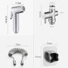 Handheld Bidet Sprayer for Toilet with Spring Hose Toilet Bidet Sprayer Handheld Bathroom Shower Head Hose 3.5M Telescopic Hose Diverter with Bracket for Bathtub,Brushed (Color : Chrome) view 2