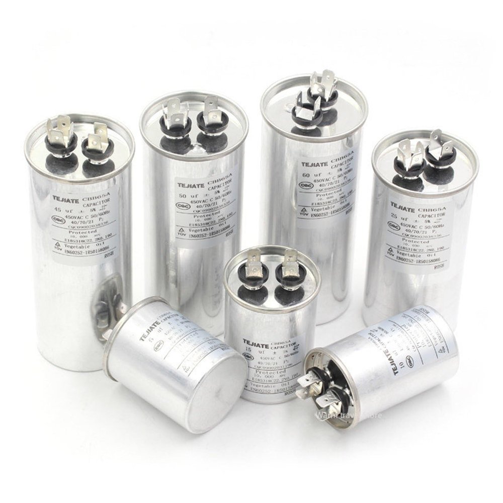 CBB65 450V AC Motor Capacitor Air Conditioner Compressor Start Capacitor 5uF 6uF 20uF 25uF 30uF 35uF 40uF 45uF 50uF 60uF 70uF (Size : 25UF)