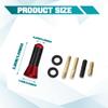 Kutyun Car Radio Stereo Antenna Mast, Car Antenna Replacement, 1.37" Carbon Fiber Auto AM/FM Radio Reception with Screws, Automotive Roof Short Stereo Replacement Mast for Most Vehicles (Red) view 2