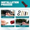 Kutyun Car Radio Stereo Antenna Mast, Car Antenna Replacement, 1.37" Carbon Fiber Auto AM/FM Radio Reception with Screws, Automotive Roof Short Stereo Replacement Mast for Most Vehicles (Red) view 4