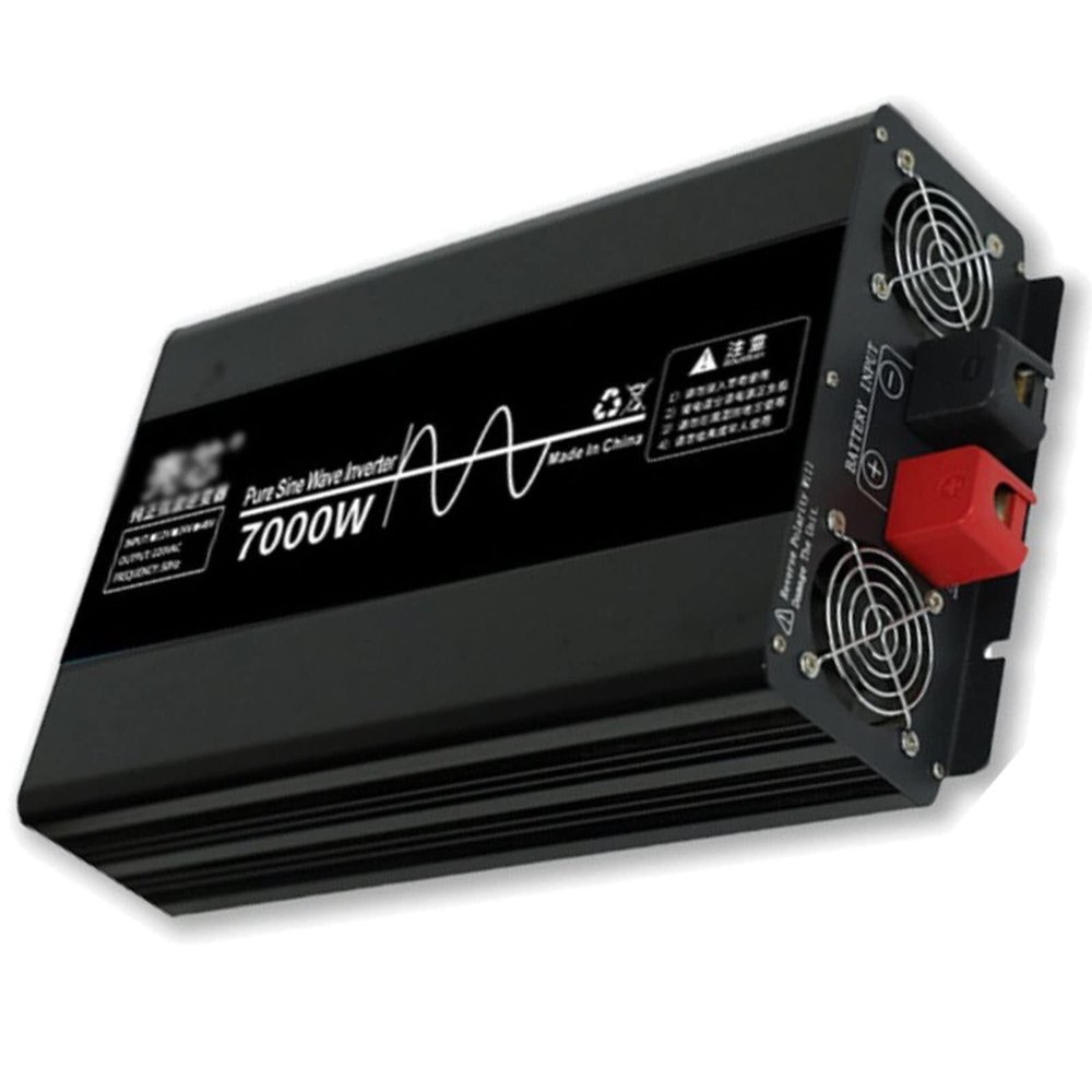 7000W/10000W Pure Sine Wave Inverter, 12V 24V 48V to 110V 220V Power Inverter, with LCD Display AC Outlets, for Camping,Household,Laptop,Tablet (Color : 10000W, Size : 12VTO110V)