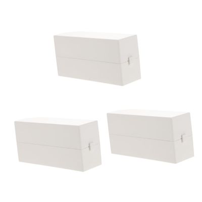 minkissy 3pcs Nail Drill Bit Storage Box Plastic Display Case for Nail Art Grinding for Salon Home Use Compact Portable Design