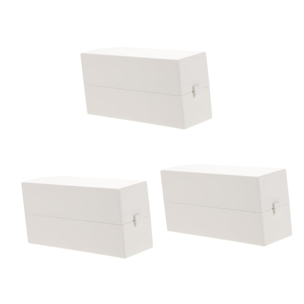 minkissy 3pcs Nail Drill Bit Storage Box Plastic Display Case for Nail Art Grinding for Salon Home Use Compact Portable Design