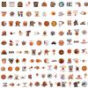 120 Pcs Basketball Stickers Cute Basketball Sticker Waterproof Vinyl Sticke for Water Bottles Laptop Skateboard Luggage Computer Stickes for Teens Girls Kids view 4