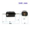 10pcs 010 Quiet Motor DC12V 28000RPM/ 28000RPM High Speed Dual-shaft Low Noise Good Quanlity DIY Toy Car Boat Model (Size : A 21000RPM, Color : 12V) view 3