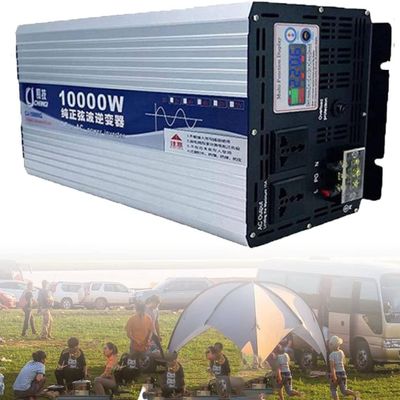 6000W 8000W 10000W 12000W Pure Sine Wave Inverter 12V 24V 48V 60V DC to 110V 220V AC Converter for Home, RV, Truck, Off-Grid Solar Power Inverter with AC Hardwire Port,10000W-24Vto220V