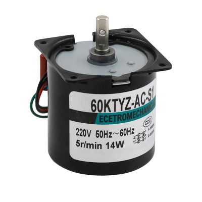 110V 220V AC 14W Gear Motor 60KTYZ Permanent Magnetic Motor (Size : 110v 2.5rpm)
