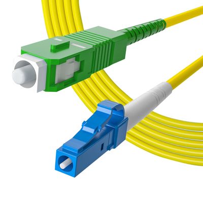 10Gtek Fiber Patch Cable - LC to SC/APC OS2 Singlemode Jumper Simplex 9/125 LSZH Fiber Optic Cord, 30-Meter(98.4-ft)