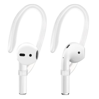 ICARERSPACE AirPods Ear Hooks Compatible with Apple AirPods 1, 2, 3, 4, Pro, Pro 2, Anti-Slip Sports Ear Hooks EarPads for AirPods 1, 2, 3, 4, Pro, Pro 2 - Transparent