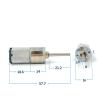 1PC Micro 16mm Full Metal Gearbox Gear Motor DC 6V-12V 80RPM-160RPM Slow Speed Large Long Shaft D-shaft view 2