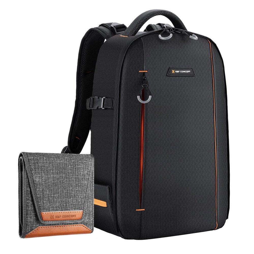 K&F Concept Camera Backpack for Photographers Lens Filter Pouch for Filter Up to 82mm
